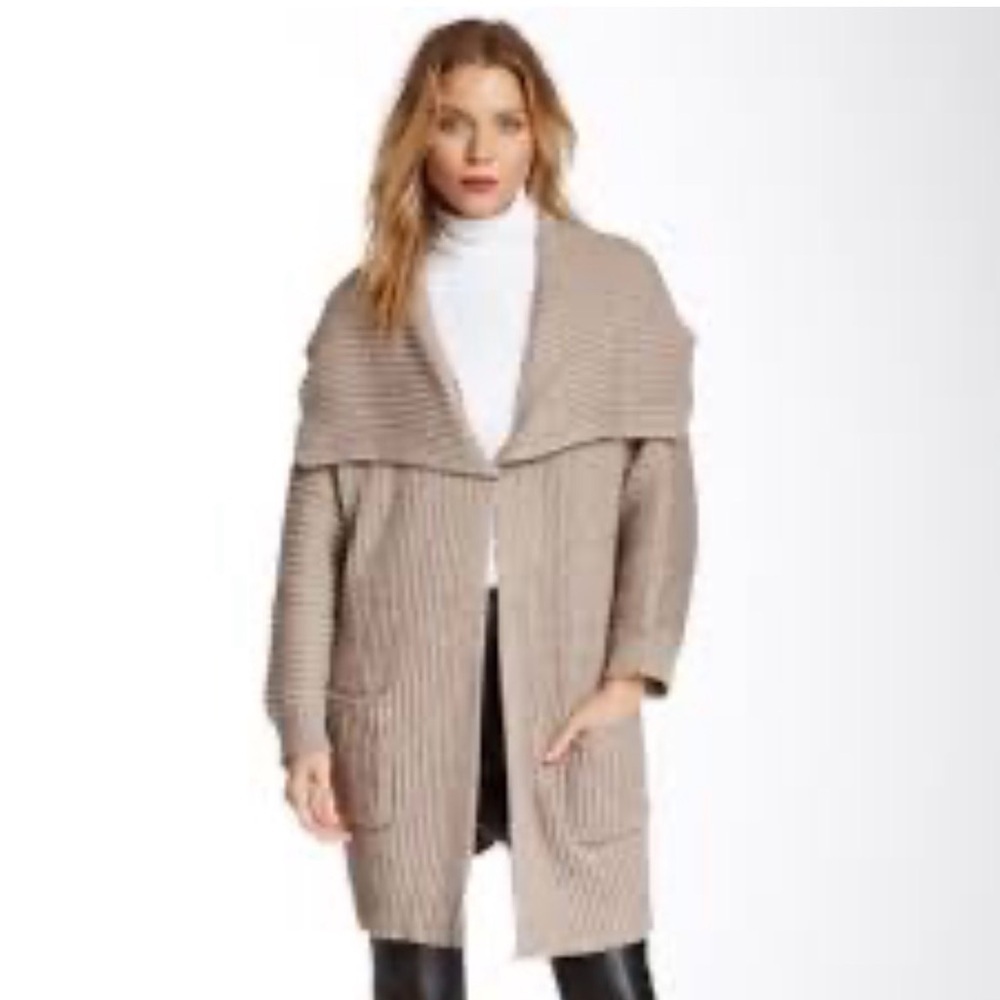 Vince Camuto - Marled Beige Women's Cardigan - L